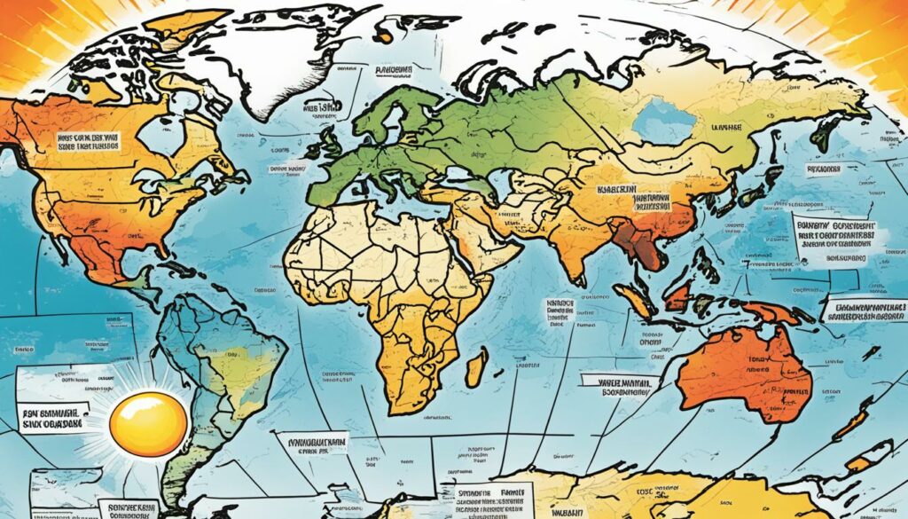 Geographic Variations in Solar Intensity