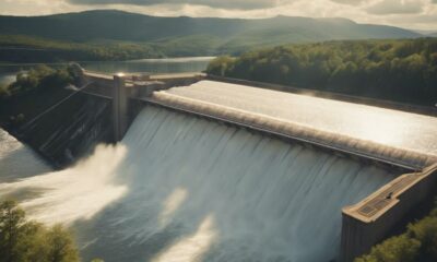 hydroelectric power and sunlight