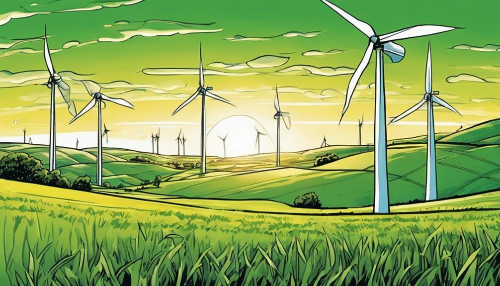 renewable energy powering turbines