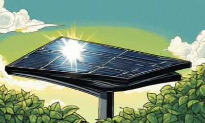 sunlight powers solar panels