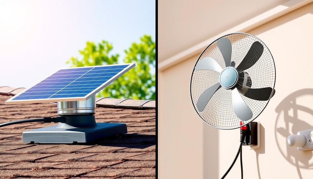 solar versus electric fans