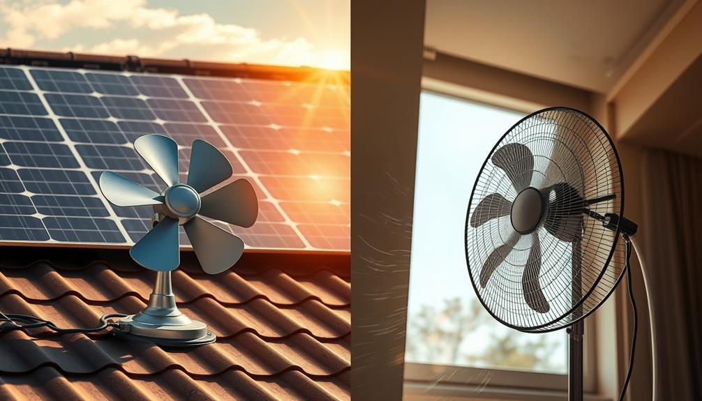 solar vs electric fans