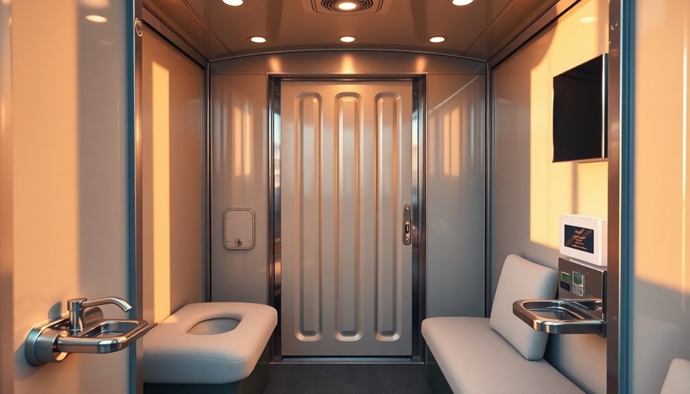 luxury porta potty features