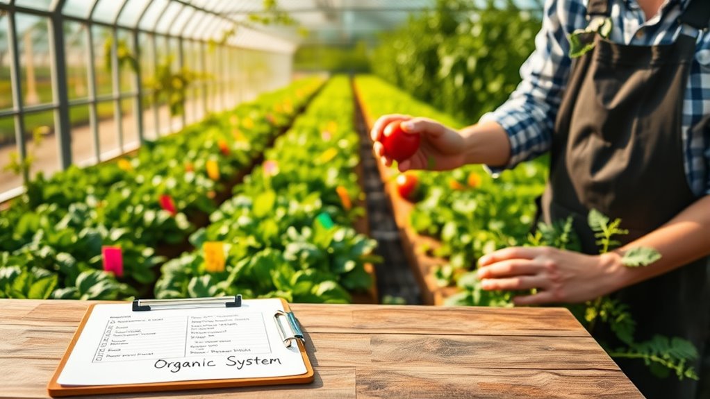 organic system plan creation