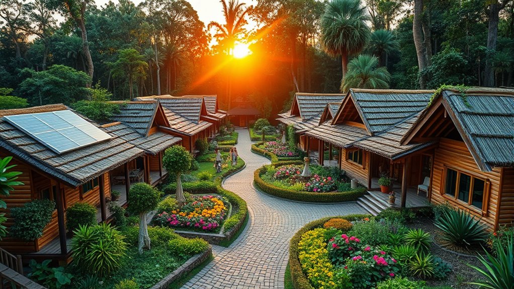 sustainable community living together