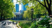 city wildlife and greenery
