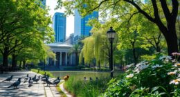 city wildlife and greenery