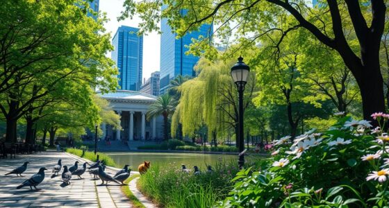city wildlife and greenery