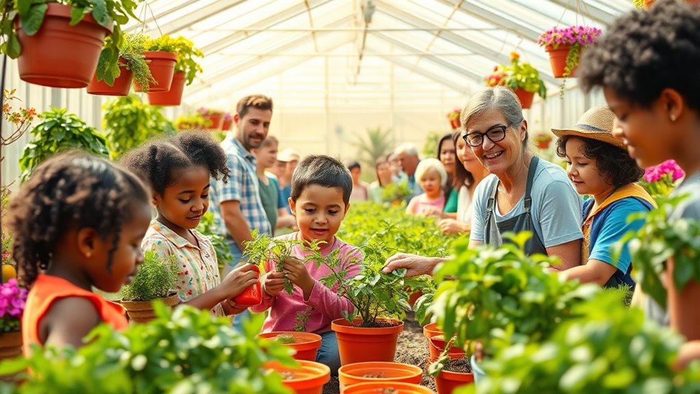 diverse community greenhouse engagement