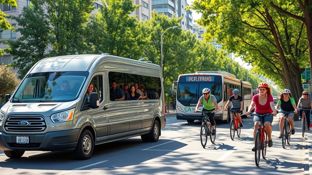 green commuting options reduce emissions