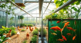 greenhouse raising chickens or fish