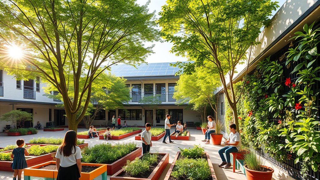 sustainable campus and classroom