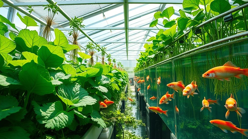aquaponic greenhouse food production