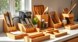 bamboo kitchen counter organizers