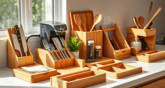 bamboo kitchen counter organizers