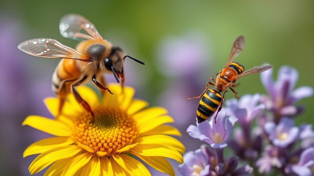 bees gentle wasps aggressive