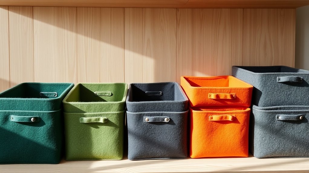 eco friendly felt storage bins