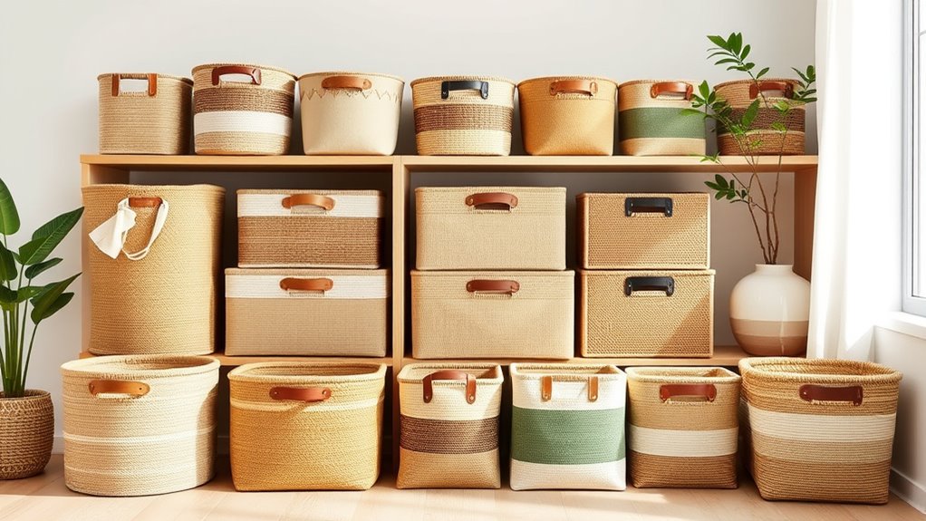 eco friendly natural fiber bins