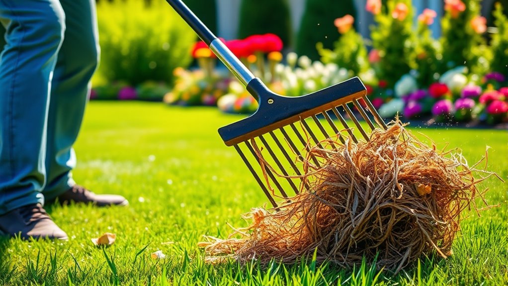 lawn dethatching quick solution