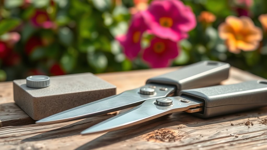 regularly sharpen garden blades