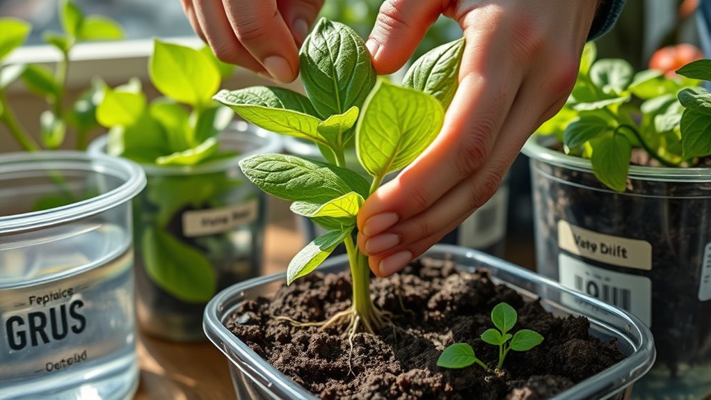 select healthy thriving plants