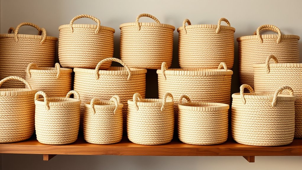 stylish durable cotton baskets