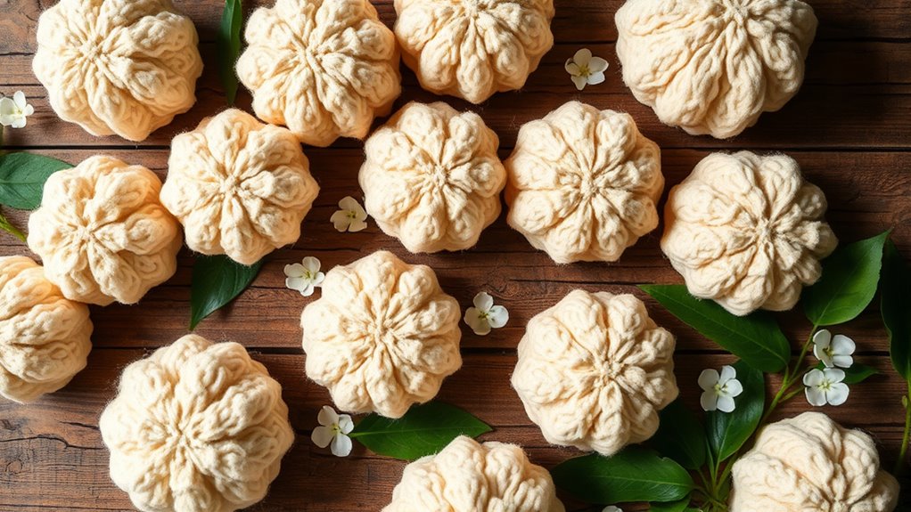 top organic cotton shower poufs