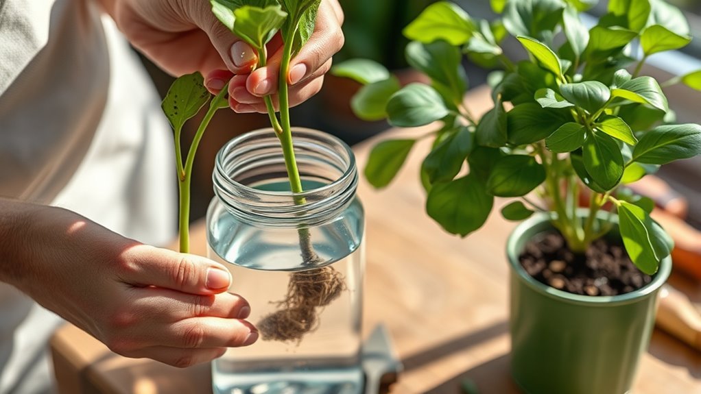 water or soil rooting