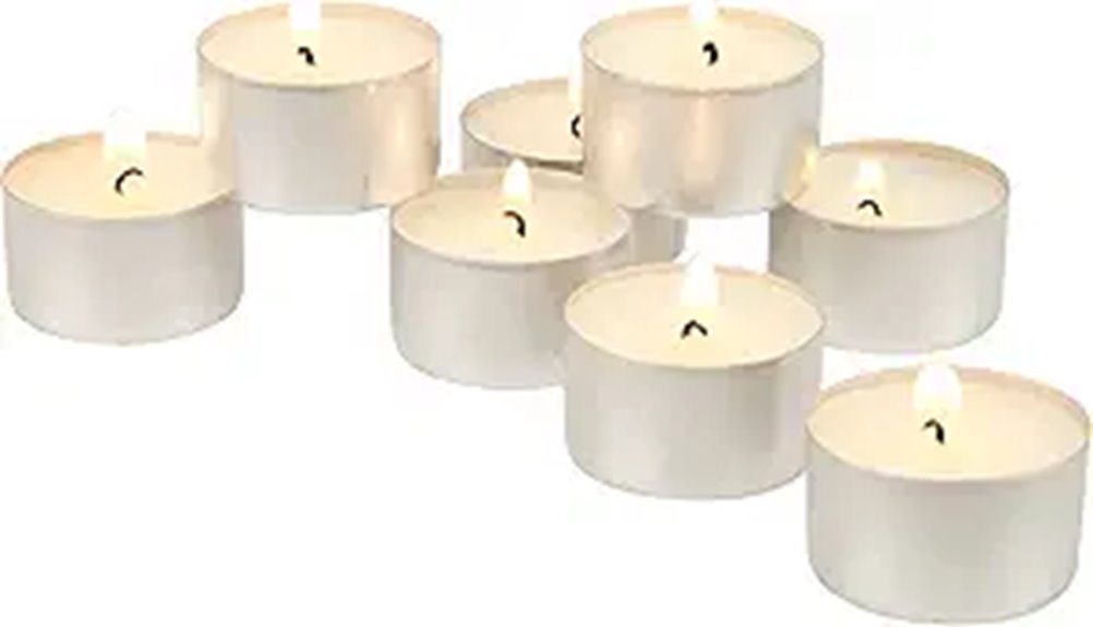 100 unscented tea light candles