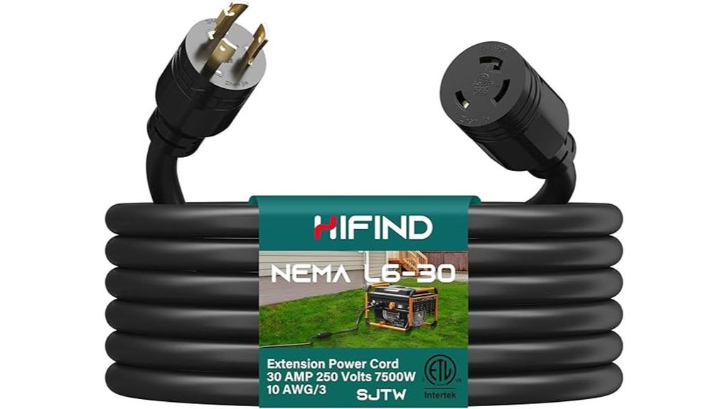 10 ft power extension cord