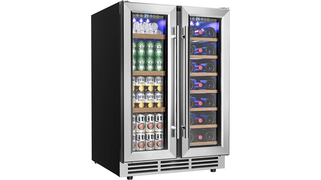 24 inch dual zone wine refrigerator