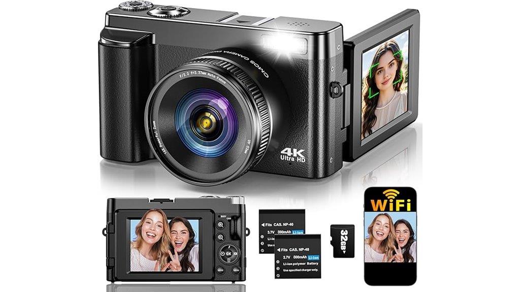 4k 64mp wifi camera