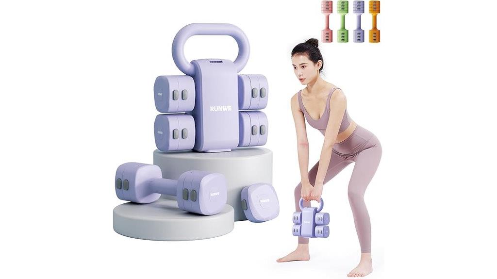 adjustable dumbbell kettlebell set