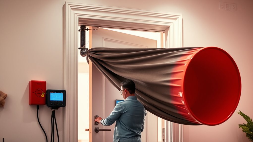 blower door airtightness testing