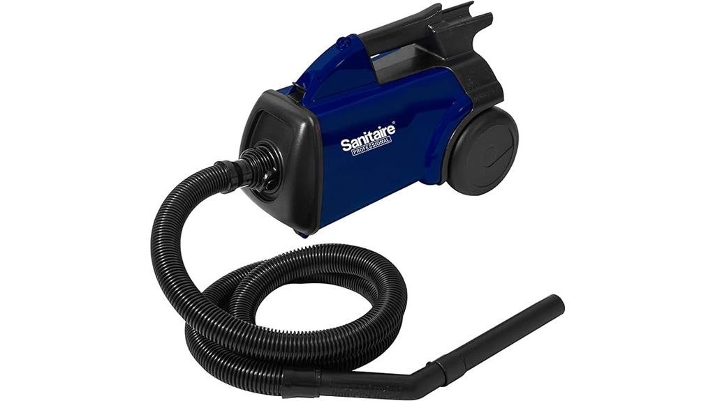 blue and black compact vacuum