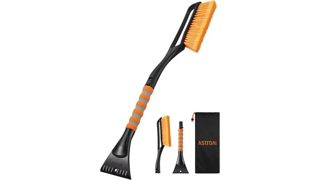 car snow brush and ice scraper