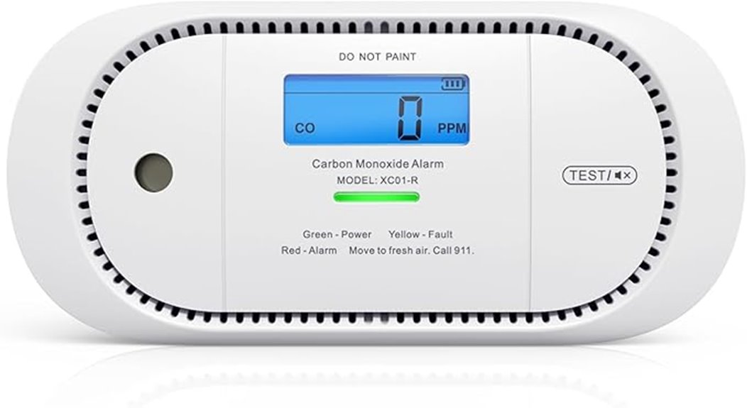 carbon monoxide lcd alarm