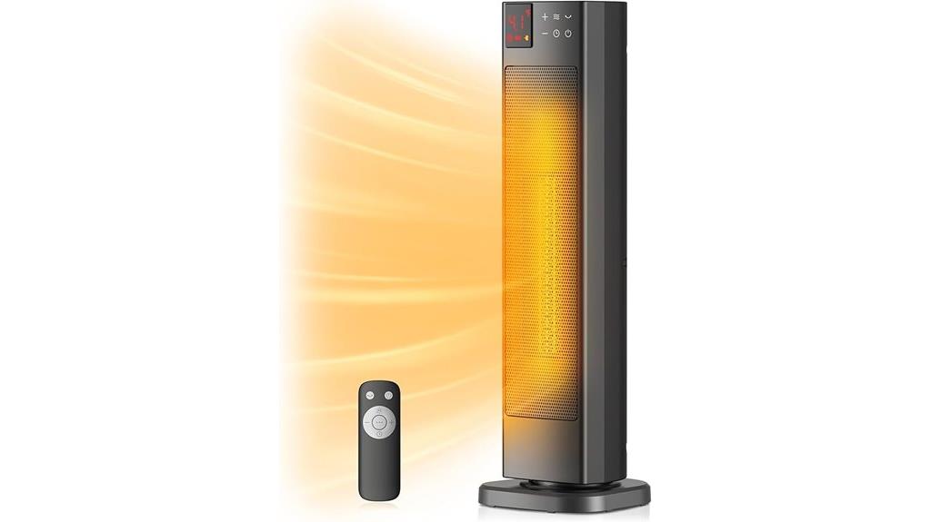 ceramic tower heater with remote