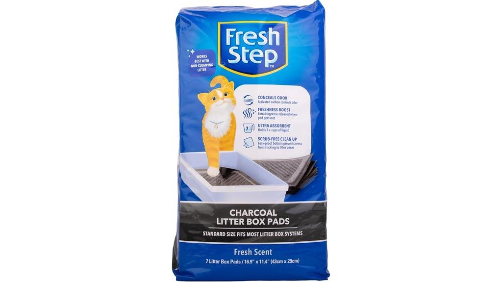 charcoal cat litter pads