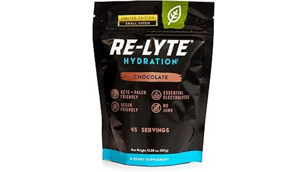 chocolate flavored electrolyte powder