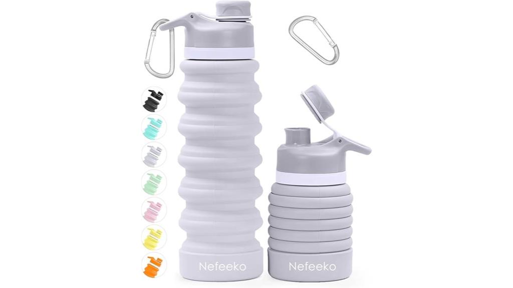 collapsible silicone water bottle