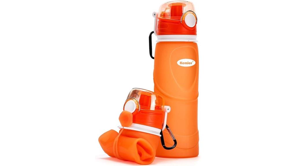 collapsible silicone water bottle