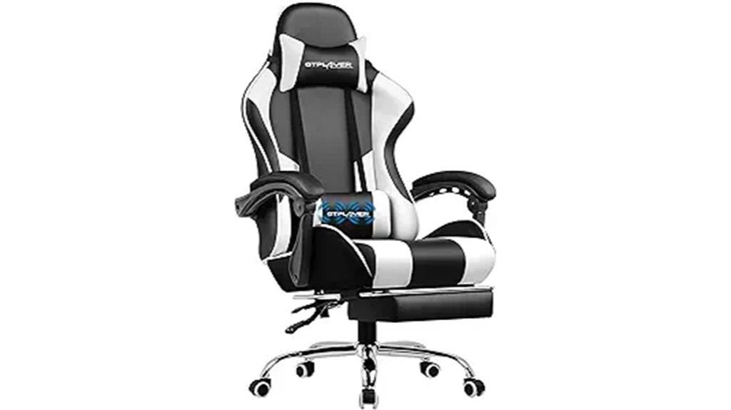 comfortable gaming chair with footrest