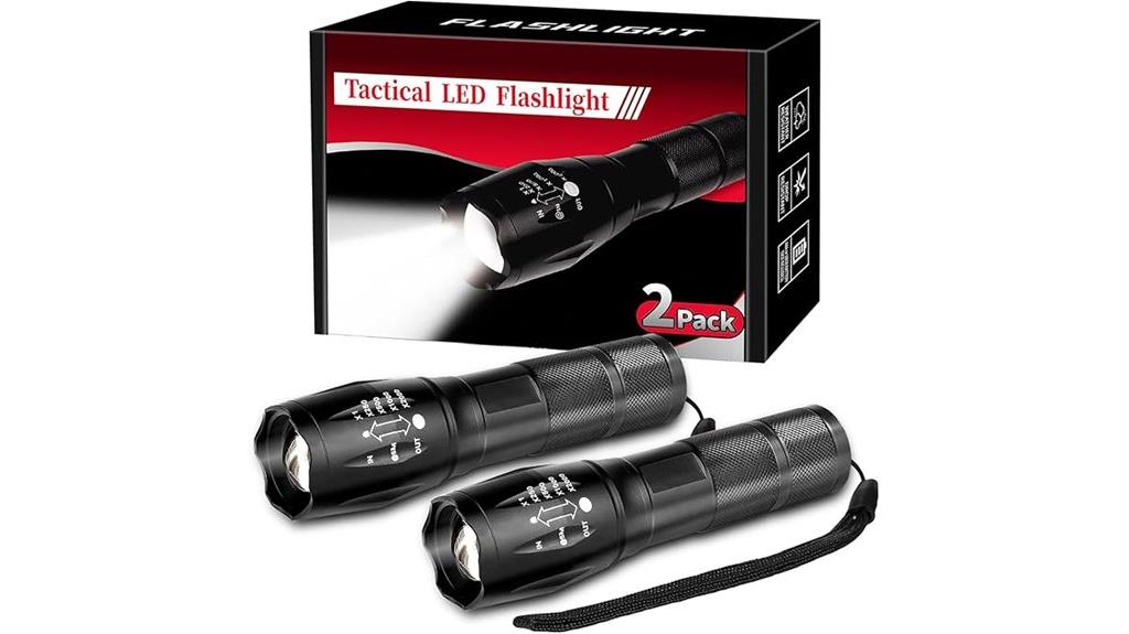 dual led flashlights set