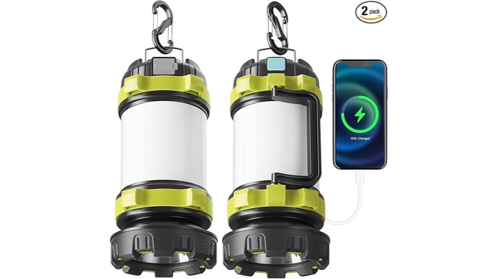 dual pack rechargeable lanterns