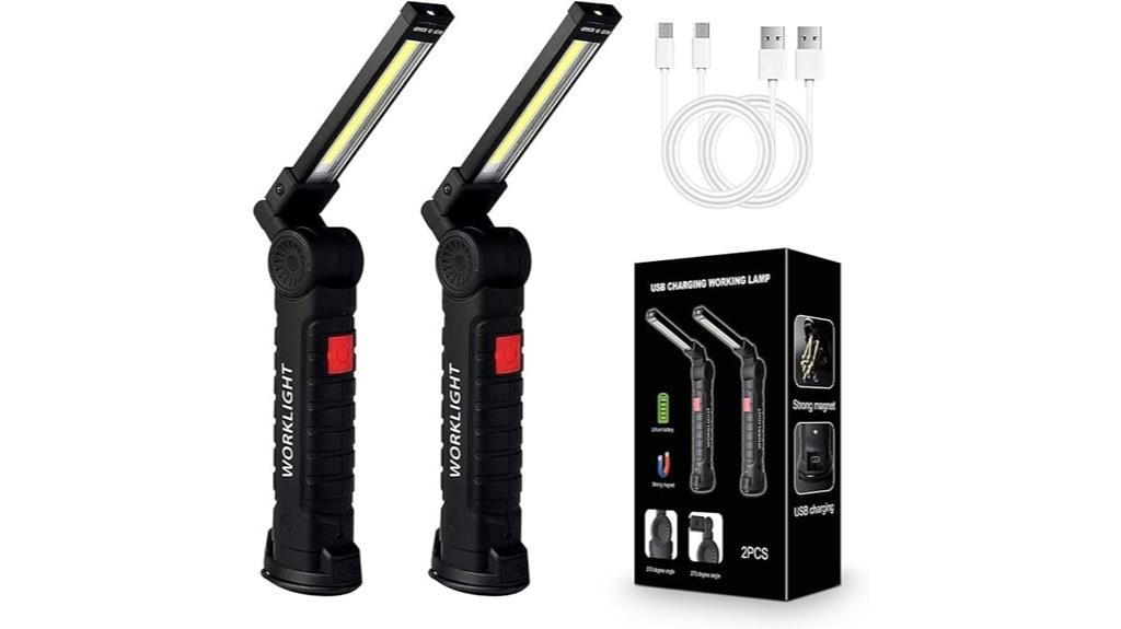 dual usb cob work lights