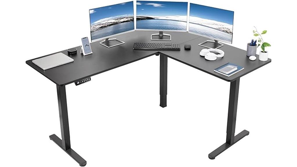 electric l shaped desk