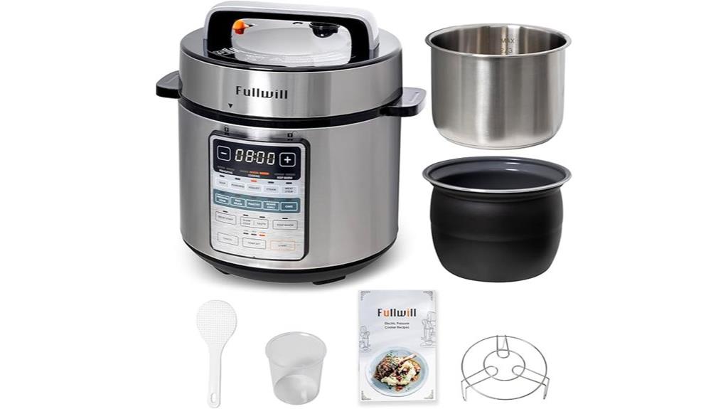 electric pressure cooker 6qt dual pots