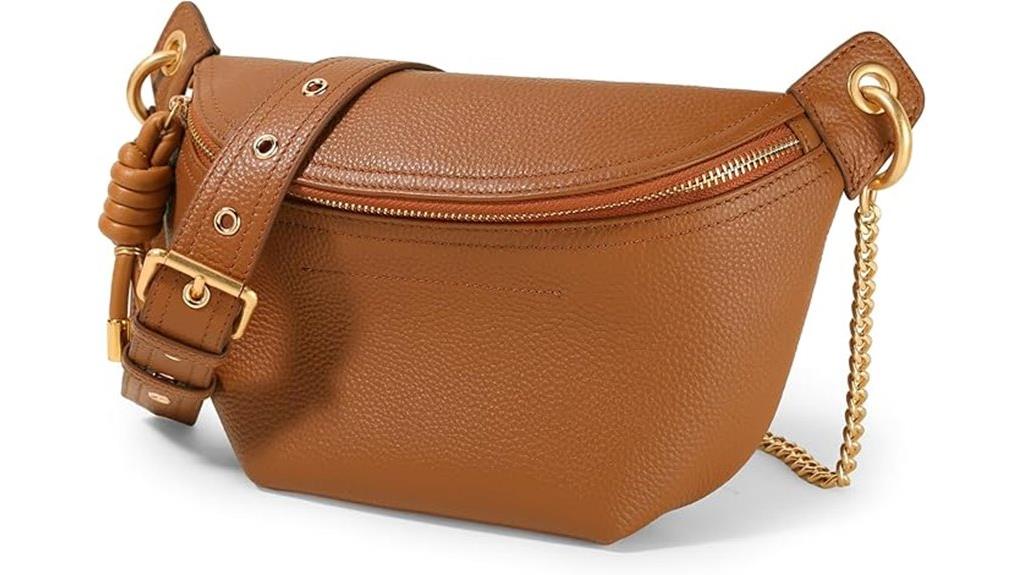 elegant leather waist bag