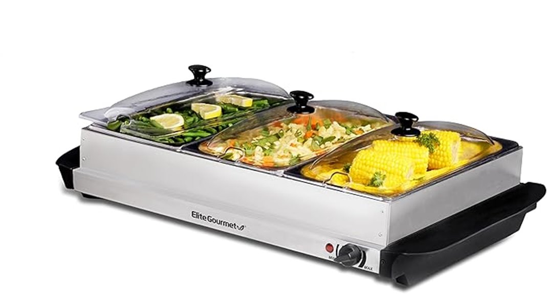 elite gourmet buffet warmer